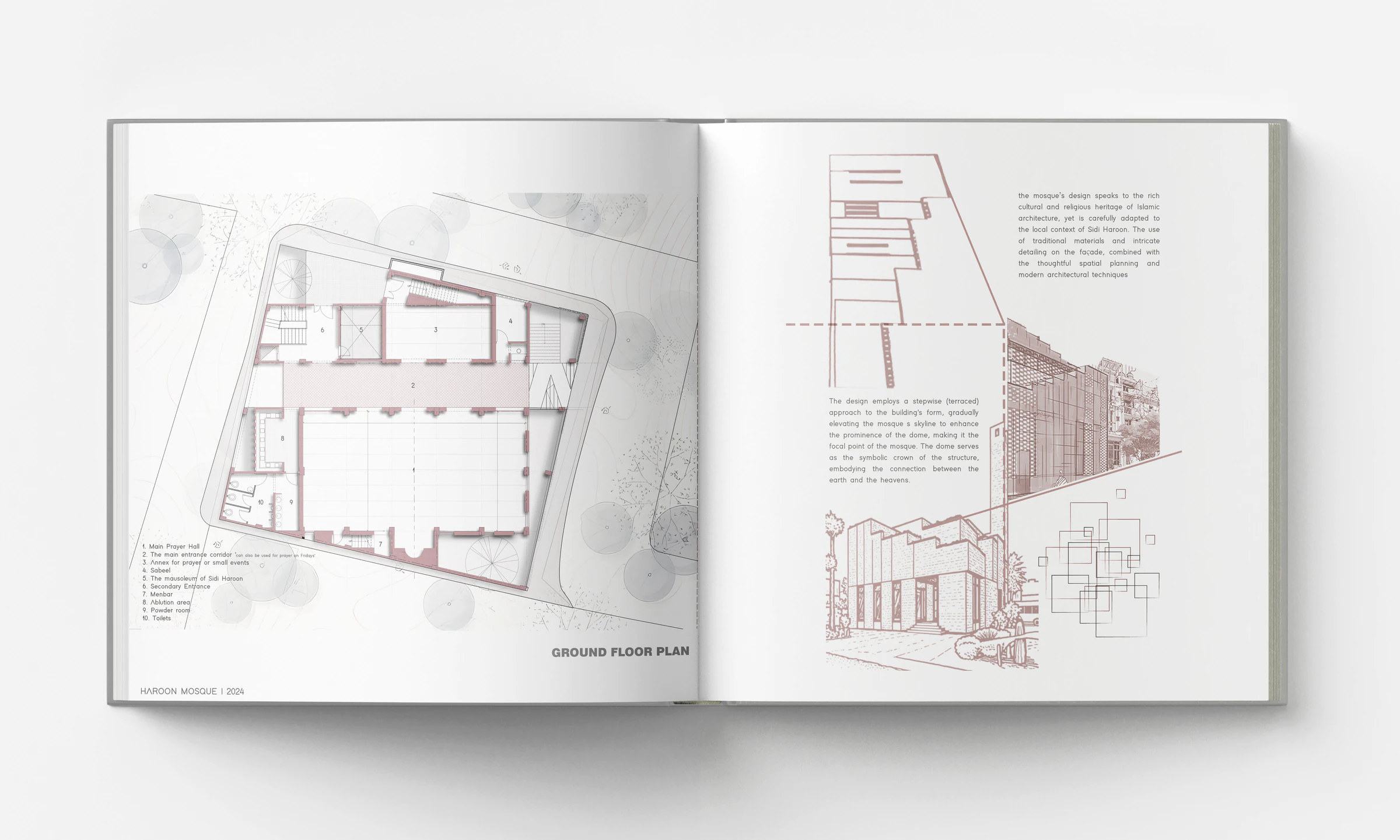 Haroon Mosque presentation spread by Salma Sameh