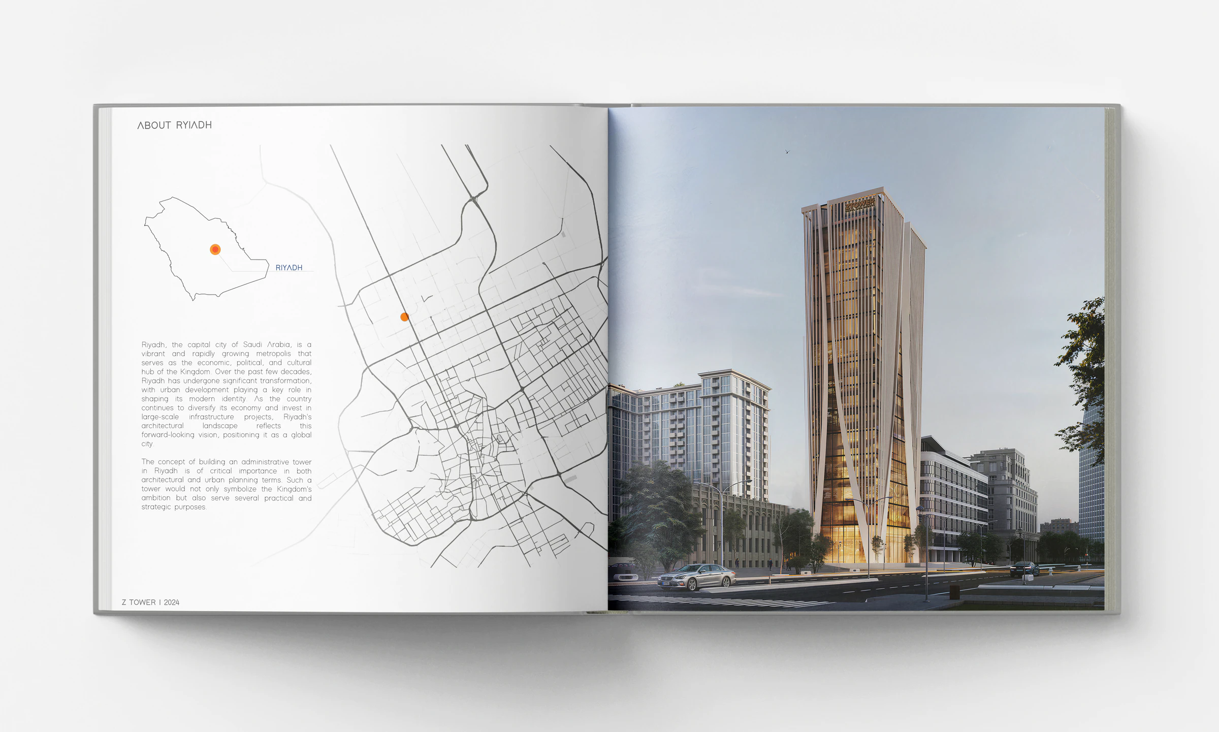 Z Tower presentation spread by Salma Sameh